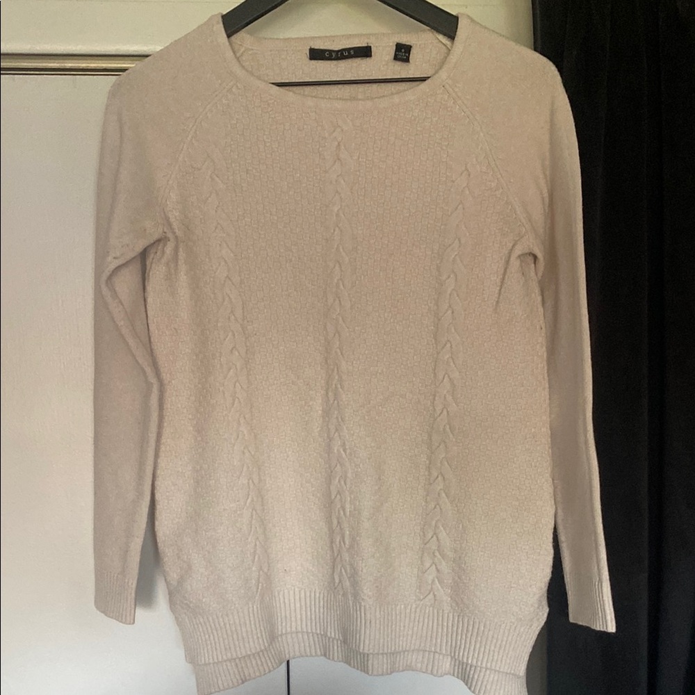 Cream Cable Knit Sweater